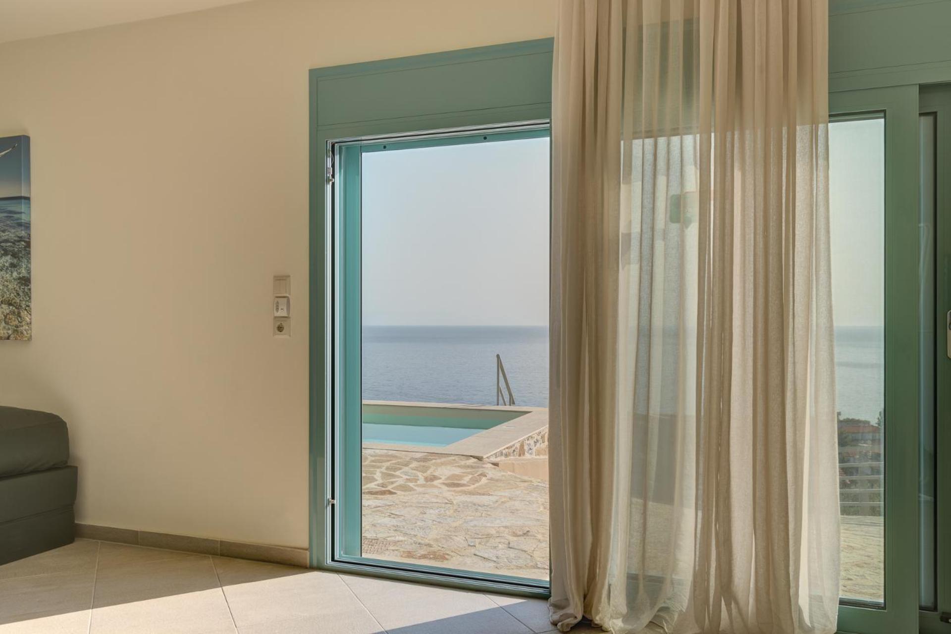 Ouzo Panoramic Houses 2, With Private Pool Plomari Екстериор снимка
