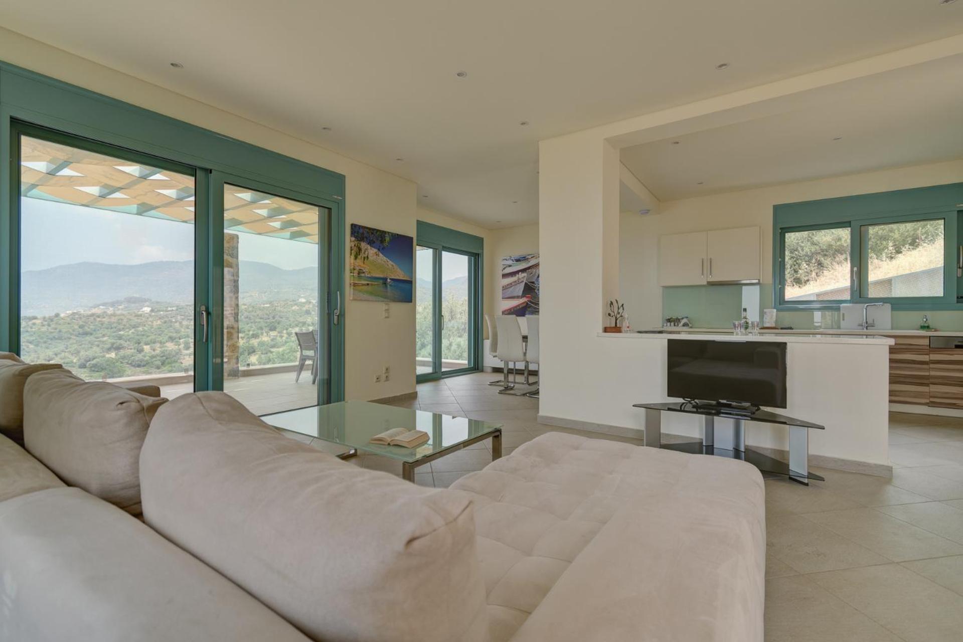 Ouzo Panoramic Houses 2, With Private Pool Plomari Екстериор снимка