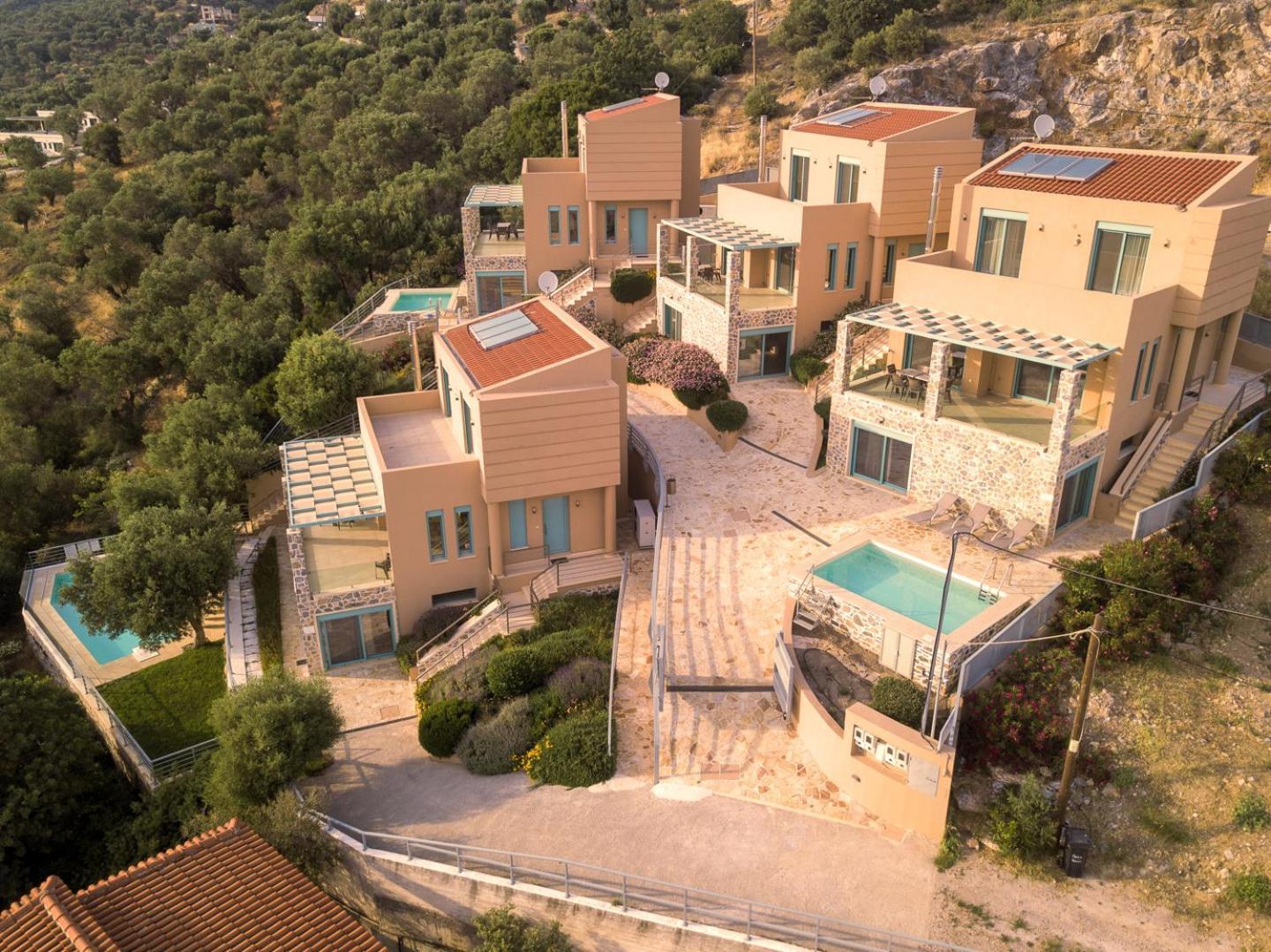 Ouzo Panoramic Houses 2, With Private Pool Plomari Екстериор снимка